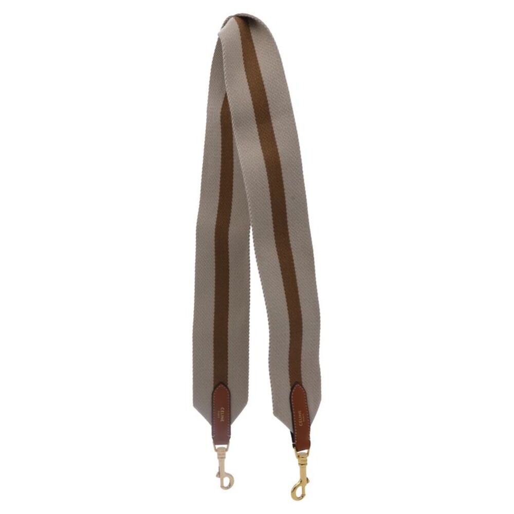 Celine Short Strap in Brown Canvas and Leather - Picture 6 of 6